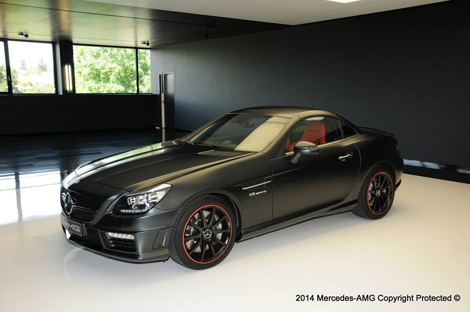 Matte black mercedes slk #4