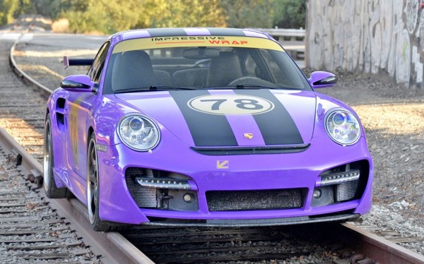 Purple Porsche Turbo on Rails