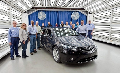 ampera production 1 at Vauxhall Ampera Steps Into Pre Production Phase