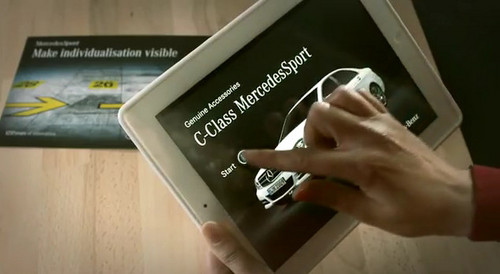 mercedes app at Video: Mercedes Augmented Reality Apps