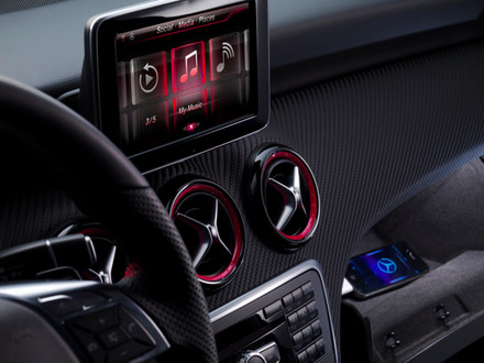 A Class interior at New Mercedes A Class Dubbed iPhone On Wheels