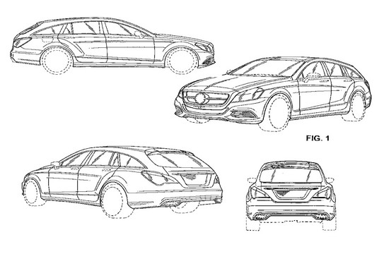 mercedes cls shooting brake patents 11 at Mercedes CLS Shooting Brake Patents Leaked