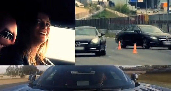 AMG girl at Video: Just A Girl Driving A Mercedes SLS Roadster