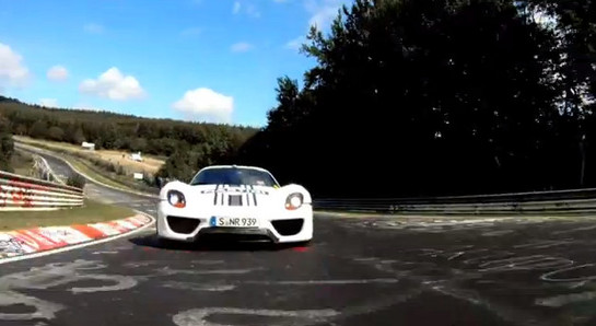 Porsche 918 at The Nurburgring 1 at Video: Porsche 918 at The Nurburgring with Walter Rohrl