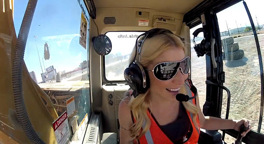 Jessi Lang Operate A Digger 1 at Video: Watch Jessi Lang Operate A Digger