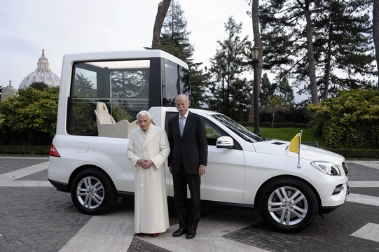 Papamobile M Class 1 at New Mercedes M Class Popmobile Delivered To Benedict XVI