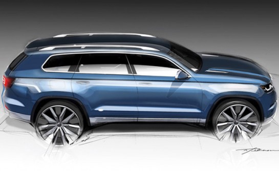 VW Crossover 545x334 at NAIAS 2013: Volkswagen 7 Seater Crossover Teaser