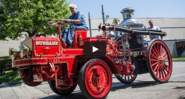 jayleno fire engine 600x320 at 1914 Christie Fire Engine at Jay Leno’s Garage