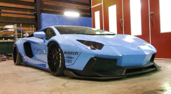 LB Works Aventador 3 600x330 at LB Works Wide Body Aventador Is Taking Shape