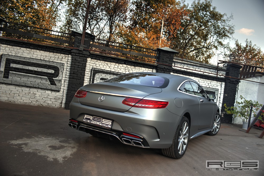 Matte Grey Mercedes S63 AMG Coupe by Re-Styling