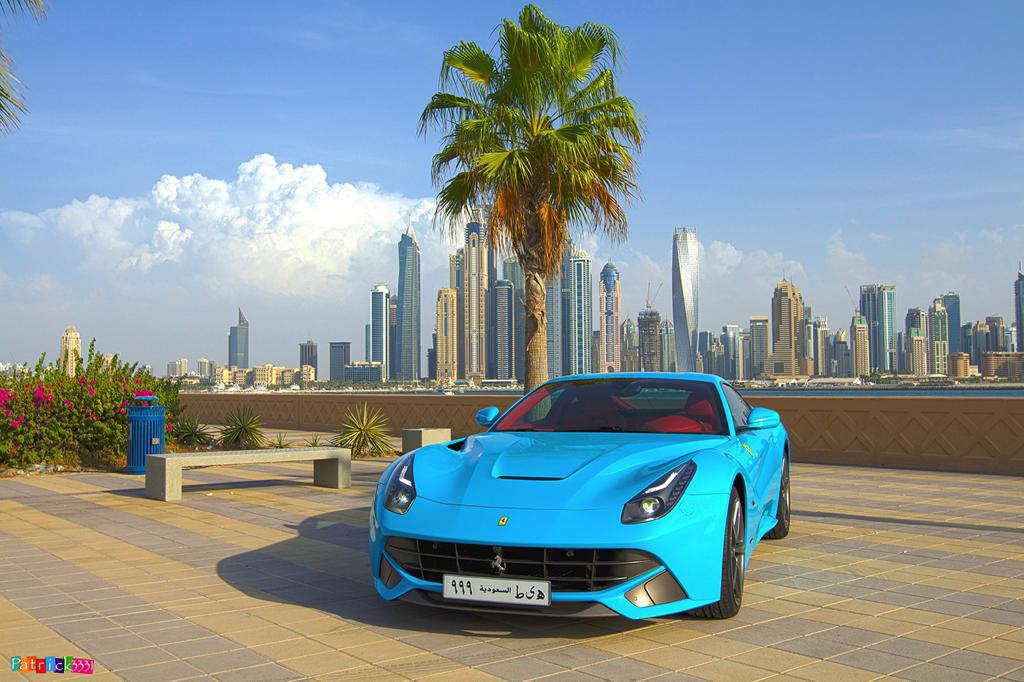 Gallery: Baby Blue Ferrari F12 in Dubai