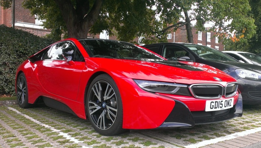 Red Bmw I8 Spotted In The Uk