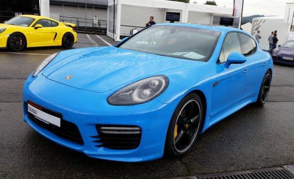 blue panamera exclsuive 1 600x365 at Porsche Panamera Exclusive Series Spotted in Blue