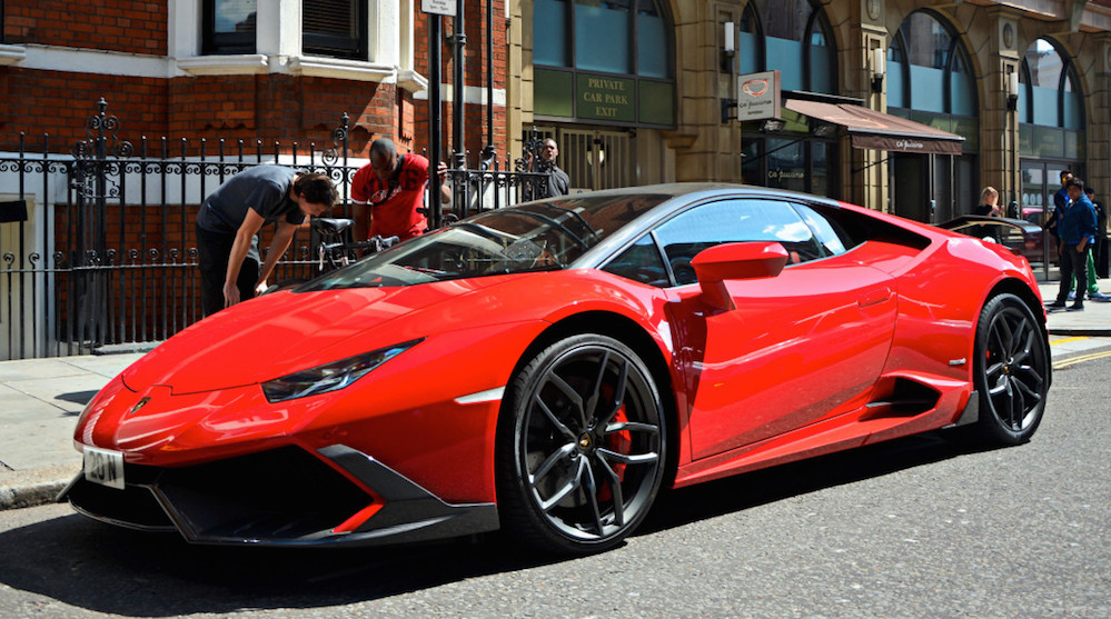 Red Mansory Huracan 0 at Juicy Red Mansory Huracan Sighted in London
