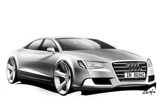 audi concept sketch a8 001 10271 at Audi released renders of upcoming models